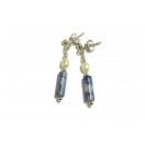 Blue Sodalite and Freshwater Pearl Earrings